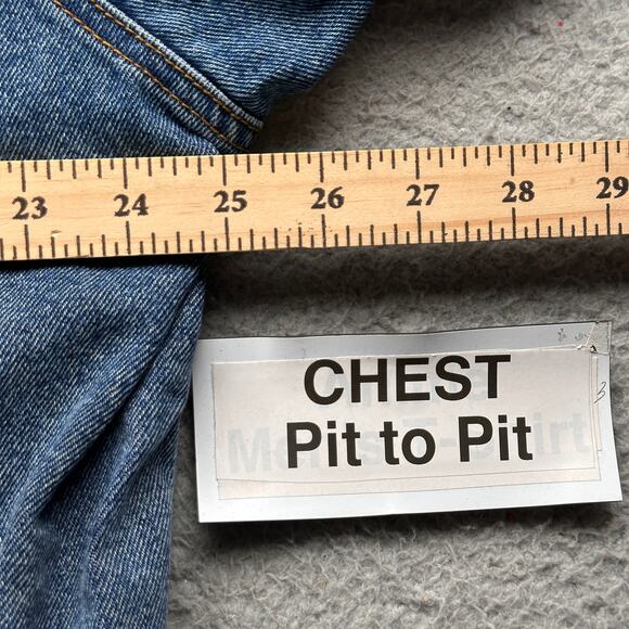 John Deere Sherpa Lined Denim Jean Trucker Jacket Men XL Blue Long Sleeve Pocket - Picture 3 of 12